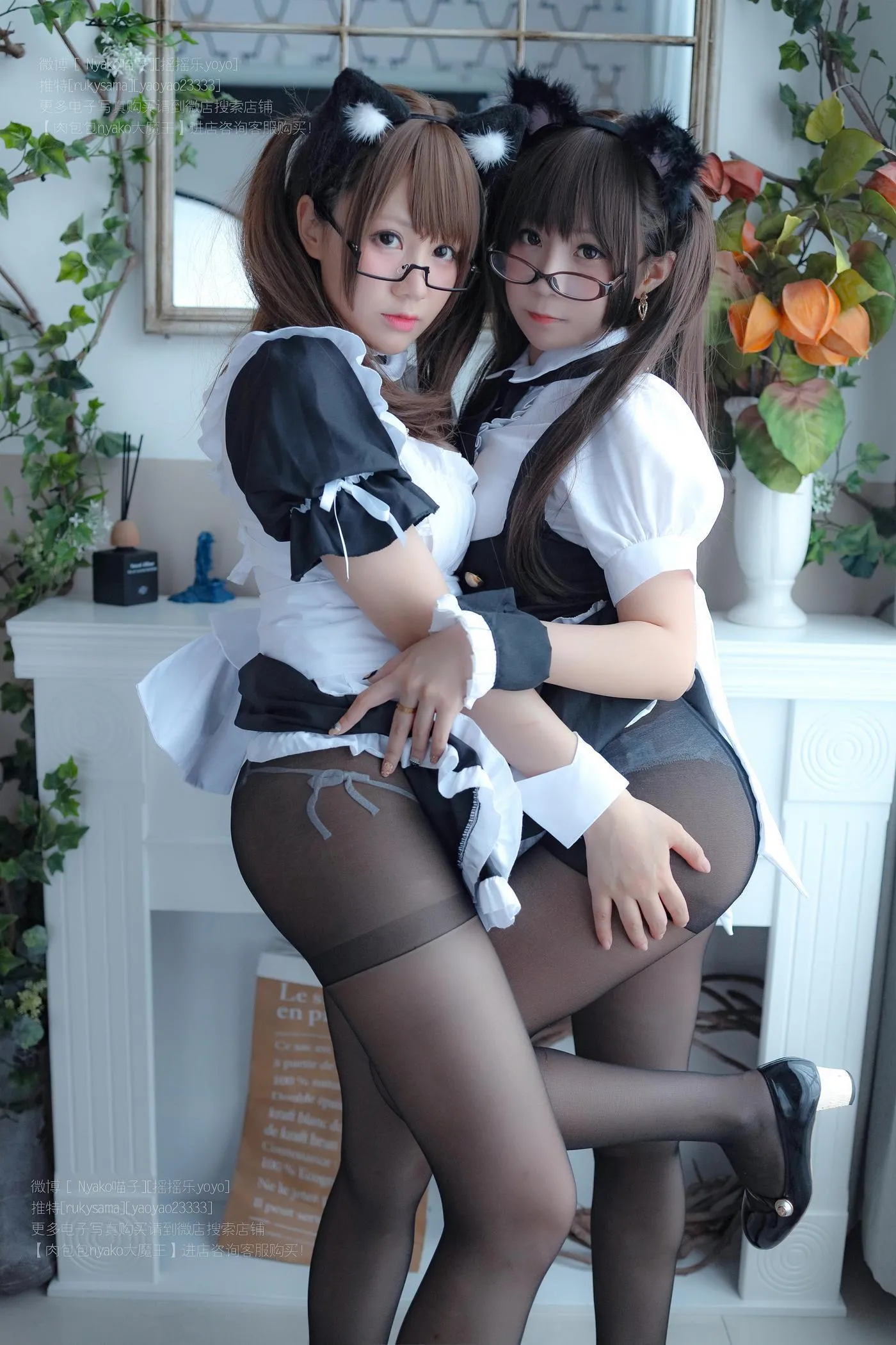 Nyako喵子 – NO.10 摇摇乐 双人女仆[23] [49P]插图5